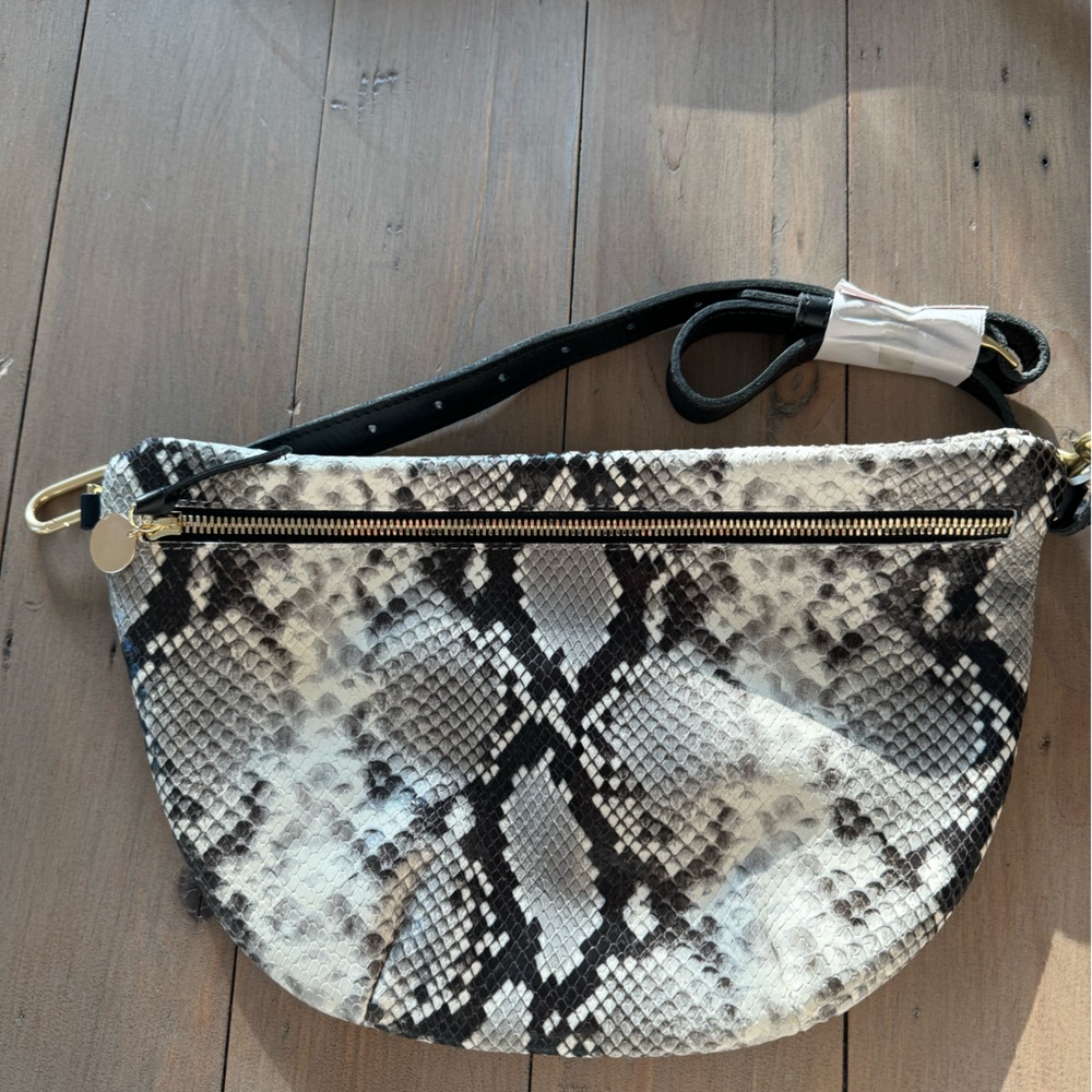 NWT Clare V. Grande Fanny in snakeskin color